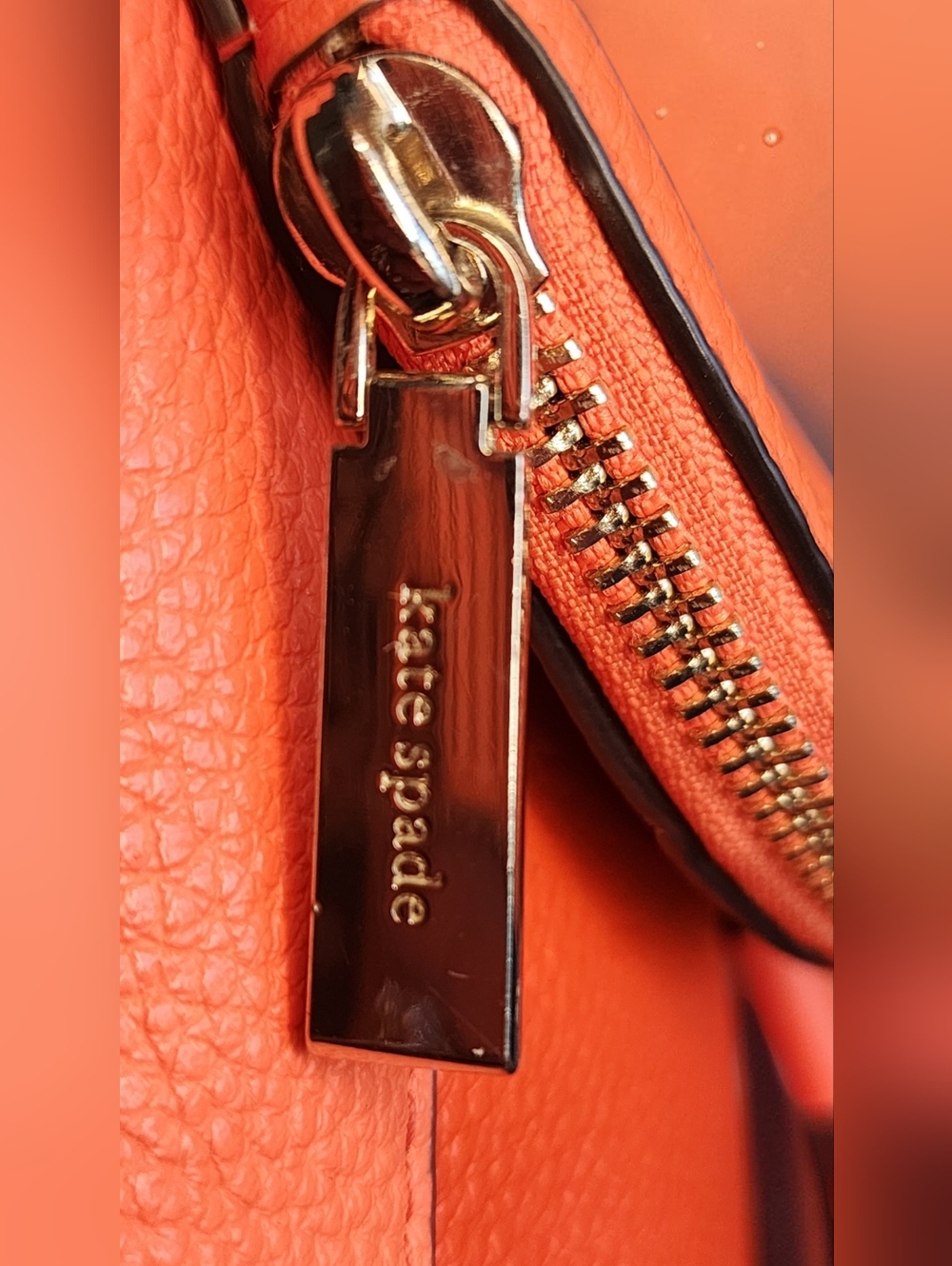 Kate Spade Leila Medium Flap Backpack In Orange & Couple Of Charms - Picture 13 of 16